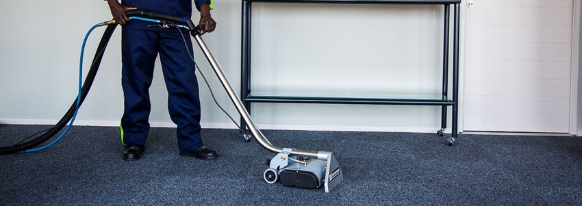 vacuuming carpet